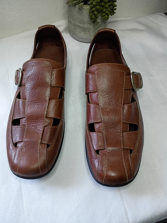 Cole Haan Other - Cole Haan Tucker Sandals Men's Brown Leather Fisherman Slip-On Shoes Size 11.5